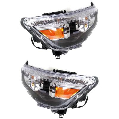 Rareelectrical - New Pair Of Headlights Compatible With Mitsubishi Outlander Sport Es 2011 2012 2013 2014 2015 2016 - Image 3