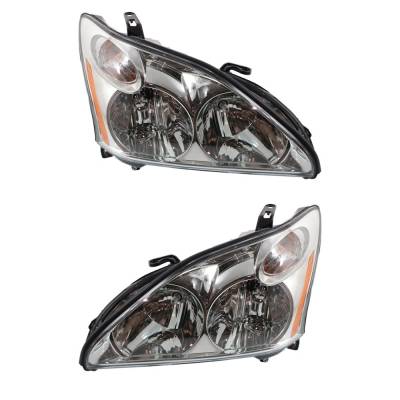 Rareelectrical - New Pair Of Headlights Compatible With Lexus Rx330 Rx350 Base Sport Utility 4-Door 3.3L 3.5L 2004 - Image 2
