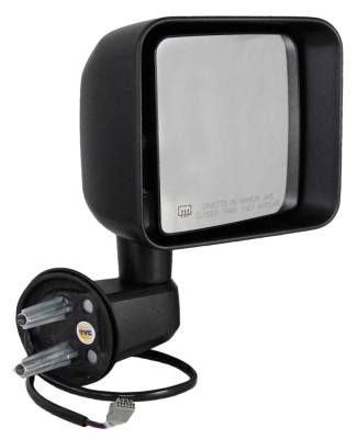 New Rh Door Mirror Compatible With Jeep 11-12 Wrangler Power W/ Heat Ch1321319 Jp48er 5182174Aa