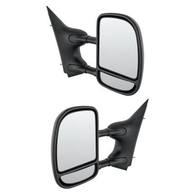 Rareelectrical - New Pair Mirror Compatible With Ford E-150 Base Standard Cargo Van 2-Door 4.2L 4.6L 5.4L 2003 2004 - Image 1
