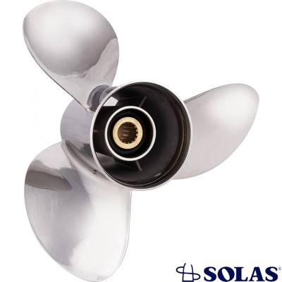 Rareelectrical - New Stainless Steel Propeller Compatible With Yamaha 2 Stroke 15 Spline 175 130-300 Hp 1984-2000 By - Image 1