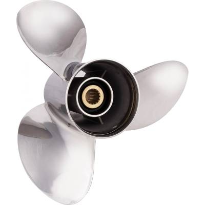 Rareelectrical - New Stainless Steel Propeller Compatible With Yamaha 2 Stroke 15 Spline 175 130-300 Hp 1984-2000 By - Image 2