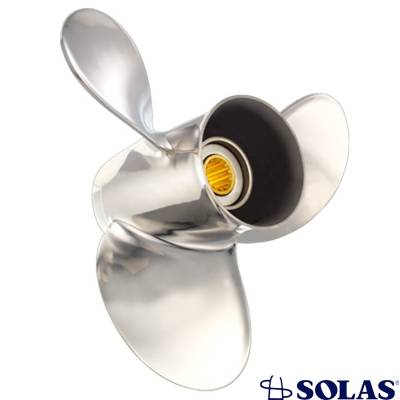 Rareelectrical - New Stainless Steel Propeller Compatible With Honda Bf50 / Bf50a 13 Spline 50 For Years 1995-2021 By - Image 1