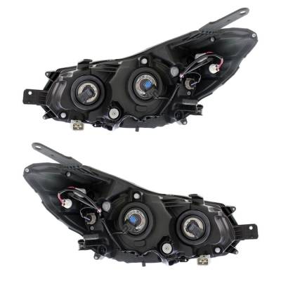 Rareelectrical - New Pair Of Halogen Headlights Compatible With Subaru Xv Crosstrek Base Sport Utility 2015 By Part - Image 1