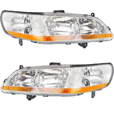 Rareelectrical - New Pair Of Headlights Compatible With Honda Accord Ex Lx Coupe Sedan 2.3L 1998 1999 2000 By Part - Image 2