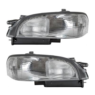 Rareelectrical - New Pair Of Headlights Compatible With Buick Park Avenue Base Sedan 4 Door 3.8L 1997 1998 1999 2000 - Image 2