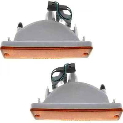 Rareelectrical - New Pair Of Front Parking Lights Compatible With Nissan D21 Base E Se Xe Extended Standard Cab - Image 2