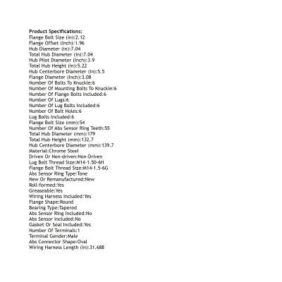 RAREELECTRICAL - New Hub Assembly Compatible With Chevrolet Gmc 2005 2006 2007 By Part Numbers Pt515175 - Image 5