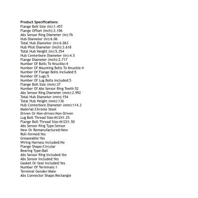 Rareelectrical - New Hub Assembly Compatible With Kia Genesis Stinger G70 2.0L 2.5L 3.3L 2018 2019 2020 2021 2022 - Image 4