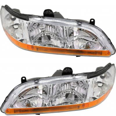 Rareelectrical - New Pair Of Headlights Compatible With Honda Accord Dx Sedan 2.3L 2001 2002 By Part Number Ho2502117 - Image 2