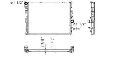 Rareelectrical - New Radiator Assembly Compatible With 2007-2010 Bmw X3 3.0L L6 2996Cc; W/ Automatic Trans. - Image 3