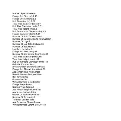 Rareelectrical - New Hub Assembly Compatible With Ram 2500 3500 4.7L 5.7L 6.7L 2012 2013 By Part Numbers Pt515154 - Image 4