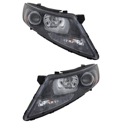 Rareelectrical - New Pair Of Halogen Headlights Compatible With Kia Optima Ex Luxury Sedan 2.4L 2012 2013 By Part - Image 3