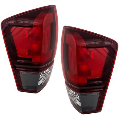 Rareelectrical - New Pair Of Tail Lights Compatible With Toyota Tacoma Sr Sr5 Crew Extended Cab Pickup 2018-2023 By - Image 3