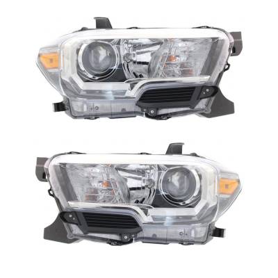 Rareelectrical - New Pair Of Headlights Compatible With Toyota Tacoma Extended Trd Off-Road Sport Sr5 Crew Cab Pickup - Image 2