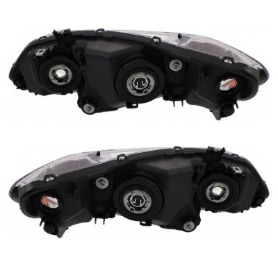 Rareelectrical - New Pair Of Halogen Headlights Compatible With Honda Civic Ex L Sedan 4 Door 2009 2010 2011 By Part - Image 1