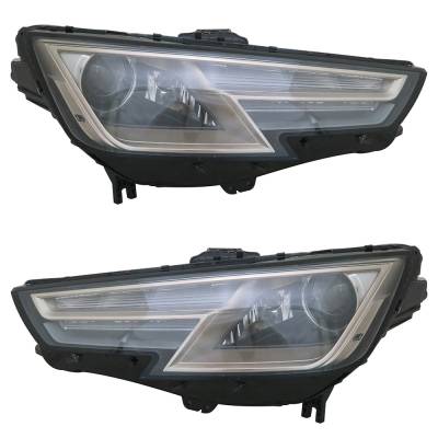 Rareelectrical - New Pair Of Headlights Compatible With Audi A4 Allroad Komfort Wagon 4-Door 2017 2018 2019 By Part - Image 1