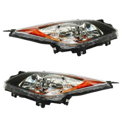 Rareelectrical - New Pair Of Halogen Headlights Compatible With Mazda 3 Gs Sky Sedan 2.0L 2012 2013 By Part Number - Image 3