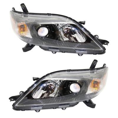 Rareelectrical - New Pair Headlights Compatible With Toyota Sienna Se Mini Passenger Van 4 5 Door 3.5L 2011 2012 2013 - Image 2