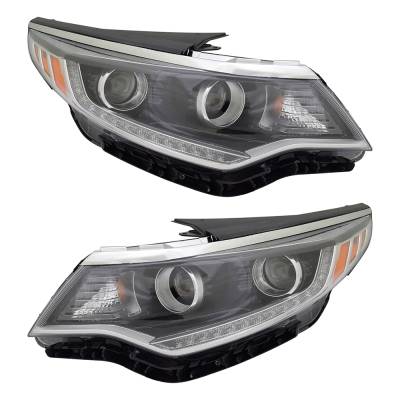 Rareelectrical - New Pair Of Headlights Compatible With Kia Optima Ex Sedan 4-Door 2016 2017 By Part Numbers - Image 2