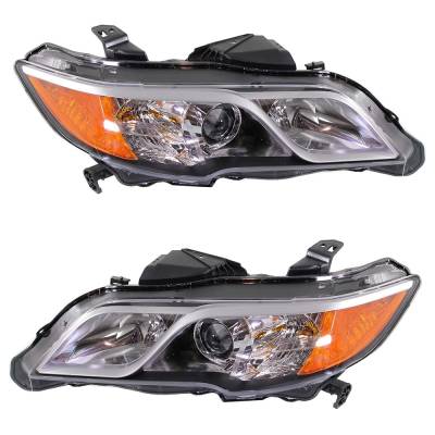 Rareelectrical - New Pair Of Halogen Headlights Compatible With Acura Rdx Base Sport Utility 4 Door 3.5L 2013 2014 - Image 2