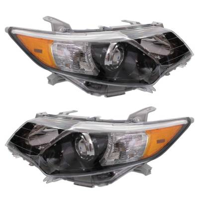 Rareelectrical - New Pair Of Halogen Headlights Compatible With Toyota Camry Se Sedan 4 Door 2.5L 2012 2013 2014 By - Image 3