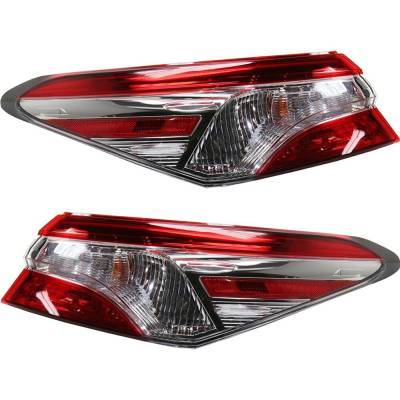 Rareelectrical - New Pair Of Outer Tail Lights Compatible With Toyota Camry Hybrid Le Se L Trd Xse Sedan 2018 2019 - Image 1