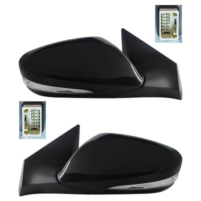 Rareelectrical - New Pair Of Mirrors Compatible With Hyundai Elantra Gl Gls L Sedan 4 Door 1.8L 2014 2015 2016 By - Image 2
