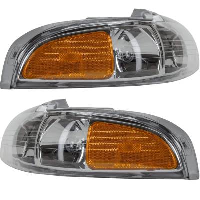 Rareelectrical - New Pair Of Headlights Compatible With Oldsmobile Intrigue Base Gl Gls Gx Sedan 3.5L 3.8L 1998 1999 - Image 3