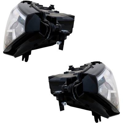 Rareelectrical - New Led Bulb High Low Beam Clear Lens Pair Of Headlights Compatible With Volkswagen Jetta R-Line - Image 3