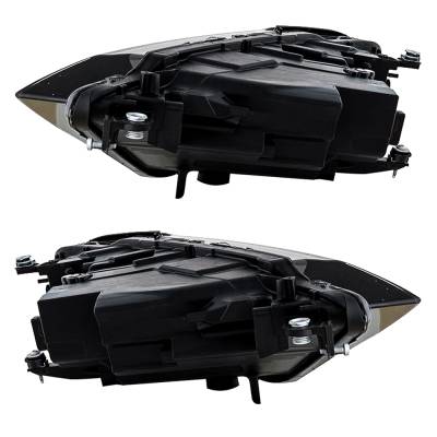 Rareelectrical - New Led Bulb High Low Beam Clear Lens Pair Of Headlights Compatible With Volkswagen Jetta R-Line - Image 4