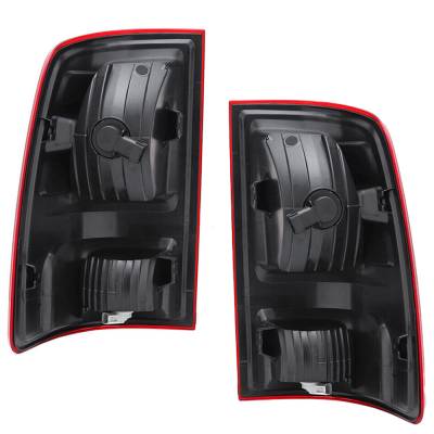 Rareelectrical - New Pair Of Tail Lights Compatible With Dodge Ram 1500 2500 3500 Big Horn Classic Express Lone Star - Image 2