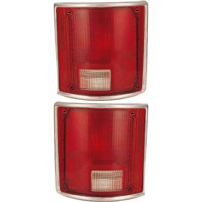 Rareelectrical - New Pair Of Halogen Tail Light Lens Compatible With Chevrolet R20 Custom Deluxe Crew Cab Pickup 4 - Image 2