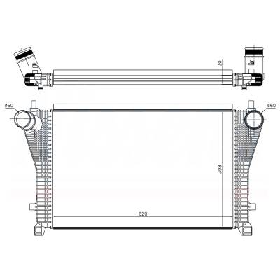 Rareelectrical - New Intercooler Compatible With Volkswagen Golf R By Part Numbers 96494 5Q0145803h 5Q0145803l - Image 5