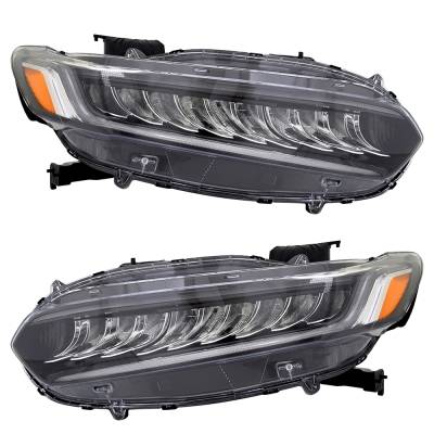 Rareelectrical - New Pair Of Headlights Compatible With Honda Accord Ex-L Sedan 4-Door 1.5L 2.0L 2021 2022 By Part - Image 4