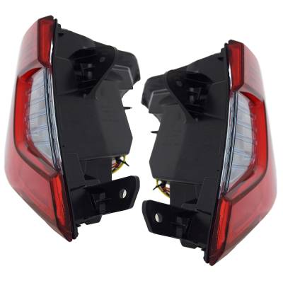 Rareelectrical - New Pair Of Outer Tail Lights Compatible With Honda Accord Hybrid Ex Sedan 4-Door 2018-2020 By Part - Image 3