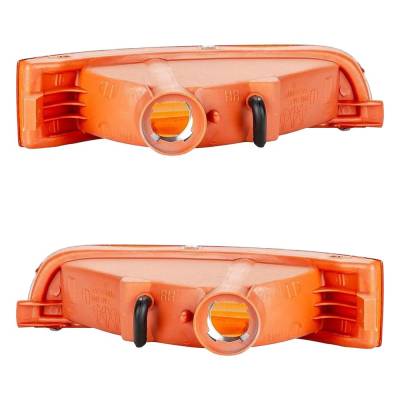 Rareelectrical - New Pair Of Front Turn Signal Lights Compatible With Nissan Maxima Gle Sedan 1995-1999 By Part - Image 1