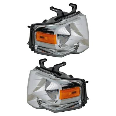 Rareelectrical - New Pair Of Halogen Headlights Compatible With Ford Expedition Eddie Bauer Max 5.4L 2007 2008 2009 - Image 3