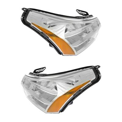 New Pair Of Halogen Headlights Compatible With Dodge Grand Caravan Se Mini Passenger Van 4 Door 3.3L