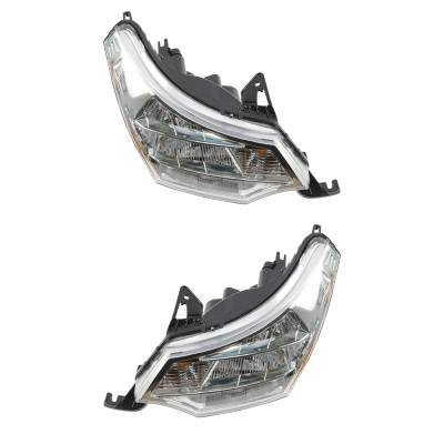 Rareelectrical - New Pair Of Halogen Headlights Compatible With Dodge Grand Caravan Se Mini Passenger Van 4 Door 3.3L - Image 3