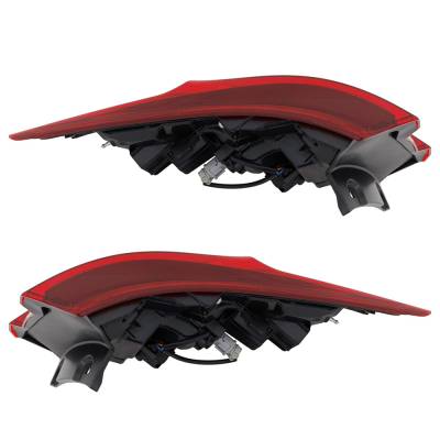 Rareelectrical - New Outer Pair Of Led Tail Lights Compatible With Nissan Rogue Sport S Sport Utility 4 Door 2.0L - Image 4