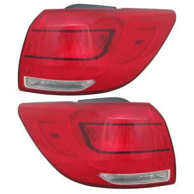 Rareelectrical - New Halogen Outer Pair Tail Lights Compatible With Kia Sportage Ex Sport Utility 2.0L 2014 2015 2016 - Image 2