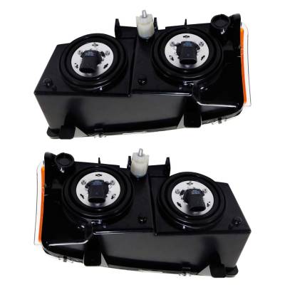 Rareelectrical - New Pair Headlights Compatible With Chevrolet Silverado 1500 Classic Ls Lt Crew Cab 2007 By Part - Image 1