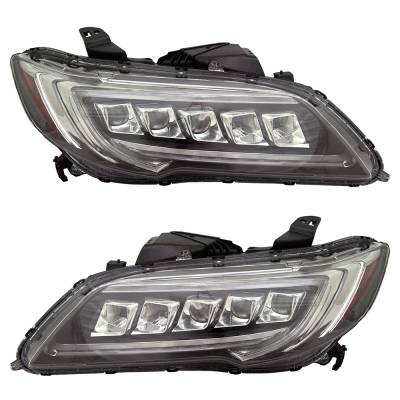 Rareelectrical - New Pair Of Led Headlights Compatible With Acura Rdx Base Sport Utility 4 Door 3.5L 2016 2017 2018 - Image 2