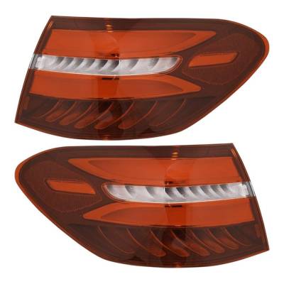 Rareelectrical - New Outer Pair Led Tail Lights Compatible With Mercedes-Benz Glc300 4Matic 2.0L 2016 2017 2018 2019 - Image 2