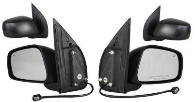 Rareelectrical - New Door Mirror Pair Compatible With Nissan 05-09 Frontier Power W/Heat Ni1320169 Ns54el Ns54er - Image 1