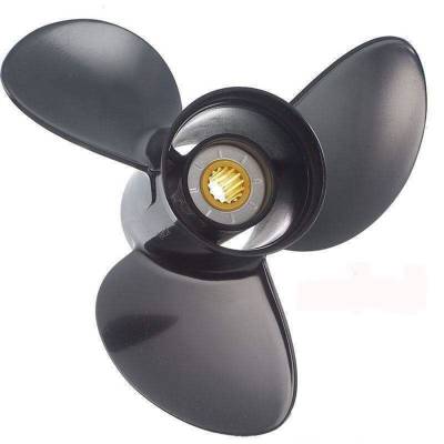 Rareelectrical - New Aluminum Propeller Compatible With Johnson/Evinrude 4 Stroke 10 Spline 9.9 For Years 2002-2007 - Image 2