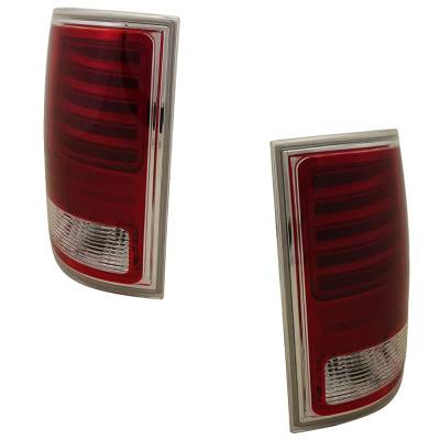 Rareelectrical - New Pair Of Tail Lights Compatible With Ram 1500 2500 Sxt Tradesman Big Horn Hemi Sport Cab Pickup - Image 3
