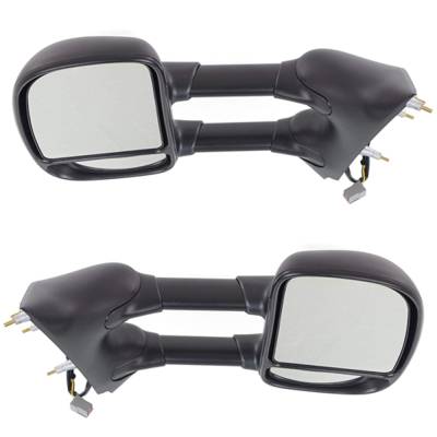 Rareelectrical - New Pair Mirror Compatible With Ford E-150 E-250 Xlt Xl Base Standard Extended Passenger Cargo Van - Image 4