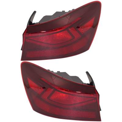 Rareelectrical - New Halogen Outer Pair Tail Lights Compatible With Kia Forte Fe Sedan 2.0L 2019 2020 2021 2022 By - Image 2